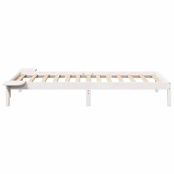 Maison Exclusive - Sängram Vit 75 x 190 cm Massivt trä