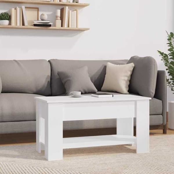 Bord - EKSKLUSIV HUS - 101x49x52 cm - Hvid - Hævebord - Opbevaring Vit