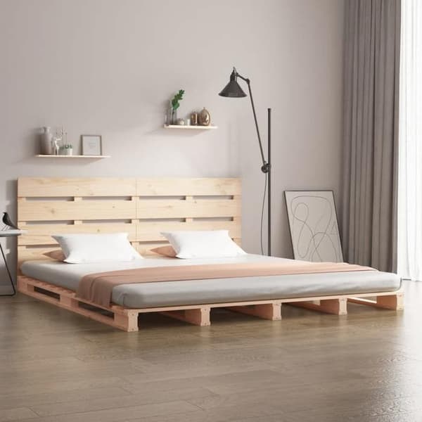 Sengestel - EKSKLUSIV HUS - 180x200 cm - Massiv fyr - Lamelseng - Brun Ej specificerat