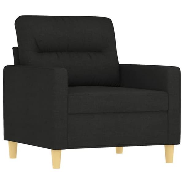 Maison Exclusive - 3-delars soffgrupp med kuddar Svart Tyg