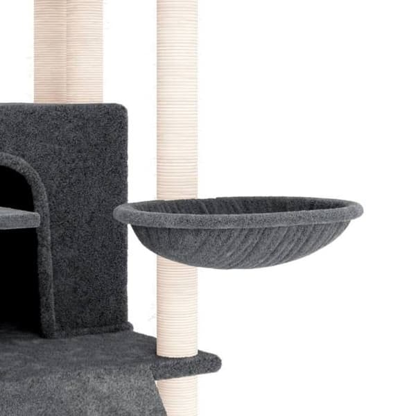 Maison Exclusive - Kissanpuita, jossa on sisalraapimat, tummanharmaa 154 cm mörkgrå