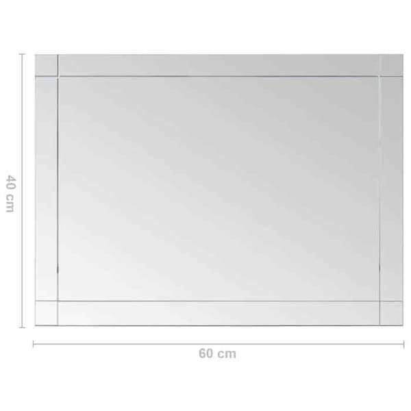 Vægspejl - Eksklusivt Hus - Glas 60x40 cm - Rektangulær - Ru overflade