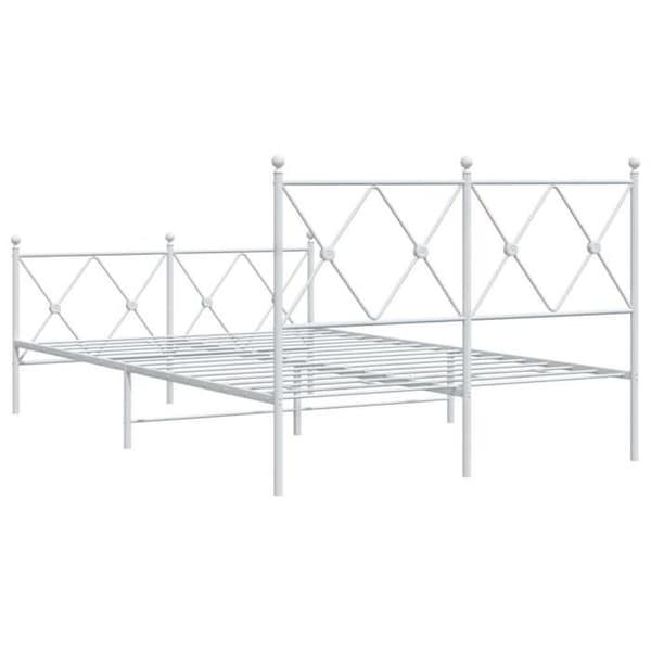 Sengestel - EKSKLUSIV HUS - 120x200 cm - Stål - Hvid - Lamelseng Vit