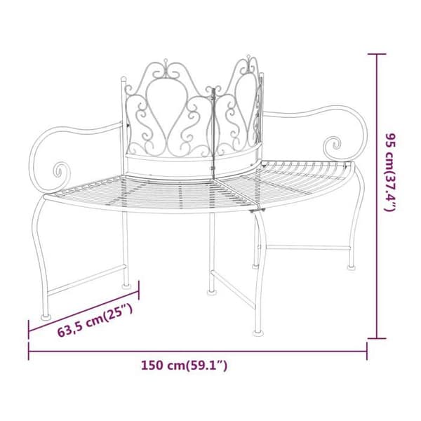 Maison Exclusive - Puuhaalarin penkki 150 cm Musta Teräs