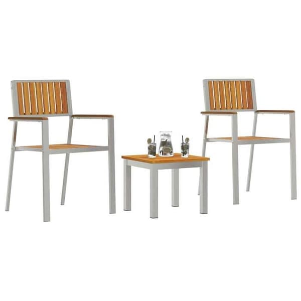 Maison Exclusive - Sæt af 3 pc. spisebord til haven Brun brun