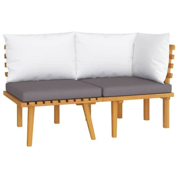 Maison Exclusive - Havegruppe 2 stk med puder i solid akacietræ