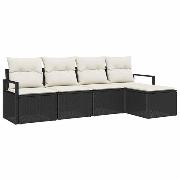 Ute-soffgrupp - EXKLUSIV HEM - Modulär - Svart - Poly rattan / resin - Skumkuddar