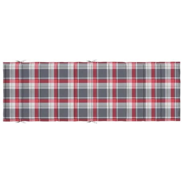 Maison Exclusive - Rød ternet liggestolspude 186x58x4 cm
