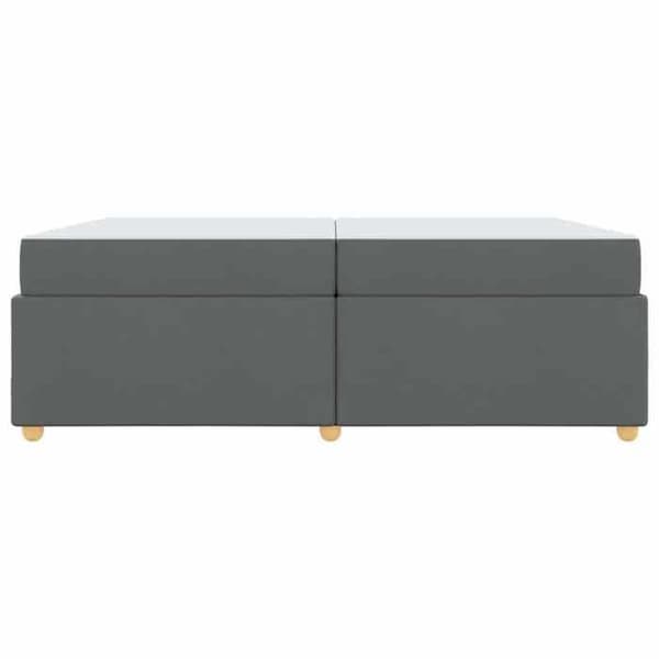 Maison Exclusive - Sängram med madrass Mörkgrå 200 x 200 cm tyg