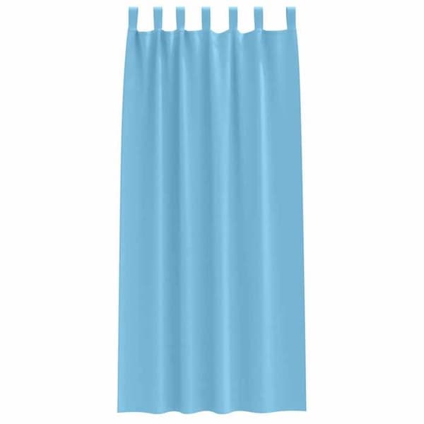 Maison Exclusive - Mørklægningsgardiner med ringe 2 stk Lys blå 260 x 140 cm