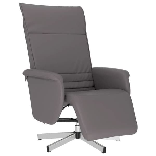 Maison Exclusive - Recliner med fotstöd i grått konstläder Grå