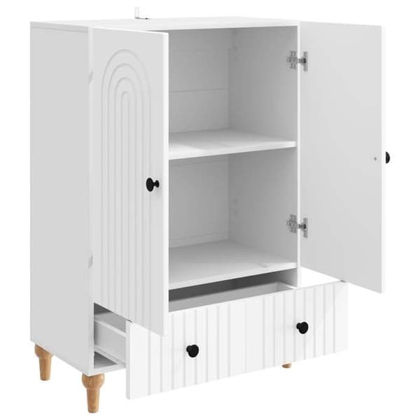 Maison Exclusive - Buffé Vit 66 x 34,5 x 95 cm Ingenjörsträ