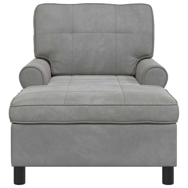 Maison Exclusive - Sengekrog med lys grå pude 91 x 157 x 91 cm Velour