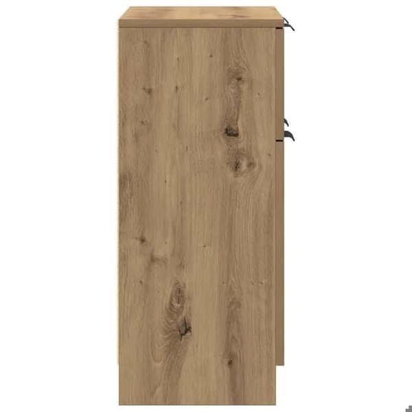 Maison Exclusive - Buffet i egetræ, håndlavet 60x30x70 cm, ingeniørtræ