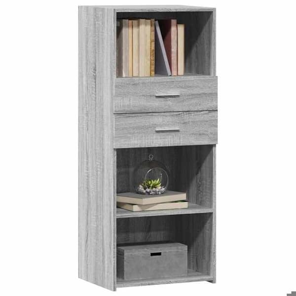 Maison Exclusive - Buffé hög sonoma grå 50x42,5x124 cm ingenjörsträ