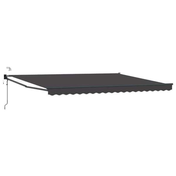 Fällbart tak - EXKLUSIVT HUS - 4 x 2 m - Aluminium - Inbyggda LED - Väder sensor antracit