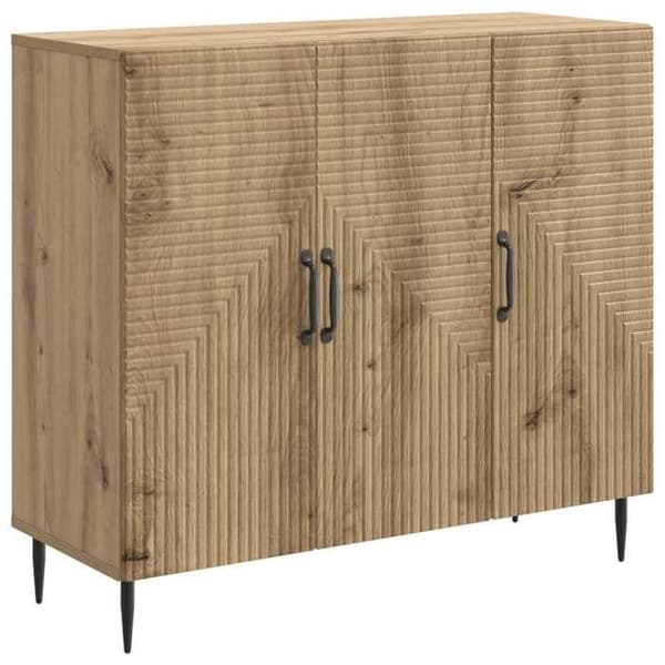 Maison Exclusive - Buffet i håndlavet egetræ 89 x 34,5 x 80 cm Ingeniørtræ