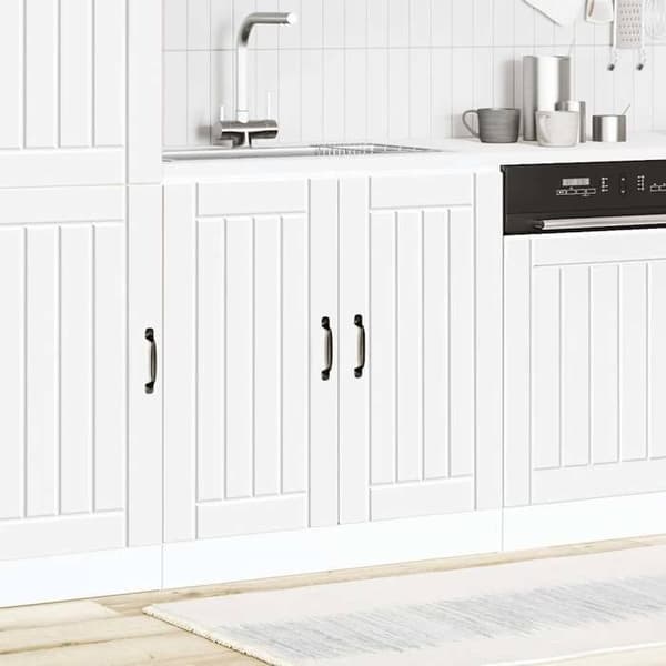 Maison Exclusive - Basmöbel för tvättställ Lucca vit ingenjörsträ