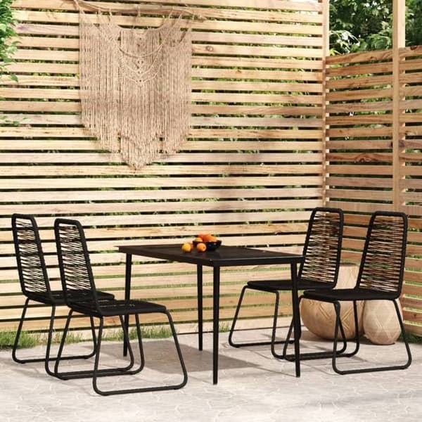 Maison Exclusive - Have spisebordssæt 5 stk Sort