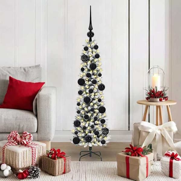 Konstgjord julgran - EXKLUSIV HEM - 120 cm - Vit - Varmvit LED - USB Vit