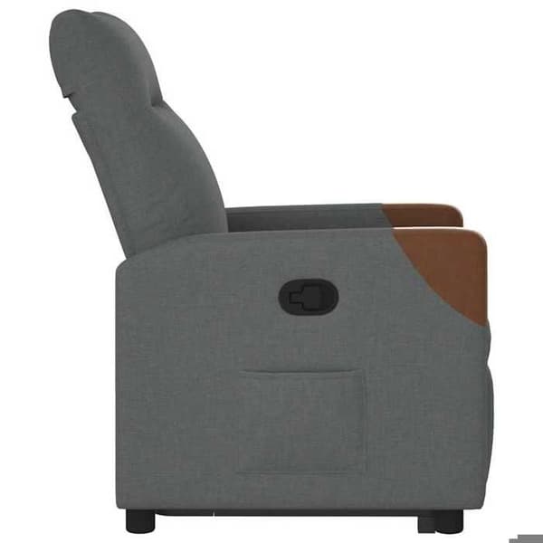 Maison Exclusive - Grått tyg reclinerfåtölj Mörkgrå