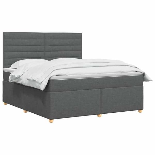 Sängram med madrass - EXKLUSIV HEM - Maison Exclusive - 140 x 200 cm - Mörkgrå - LED USB Mörkgrå