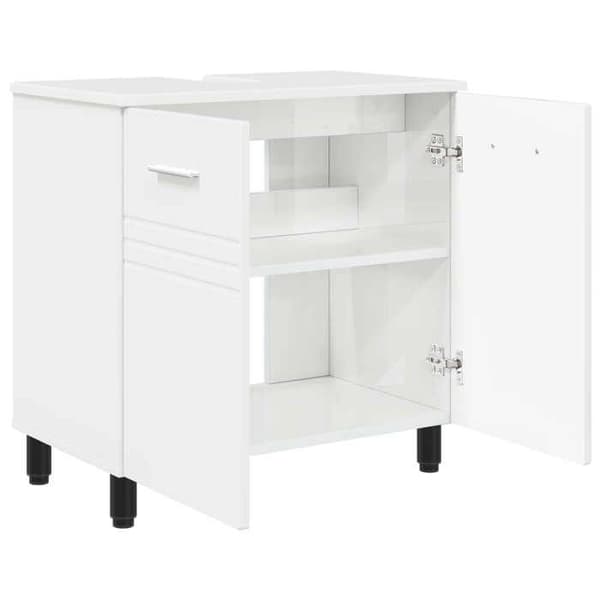 Maison Exclusive - Badeværelsesvaskeskab Hvid højglans 60 x 35 x 60 cm