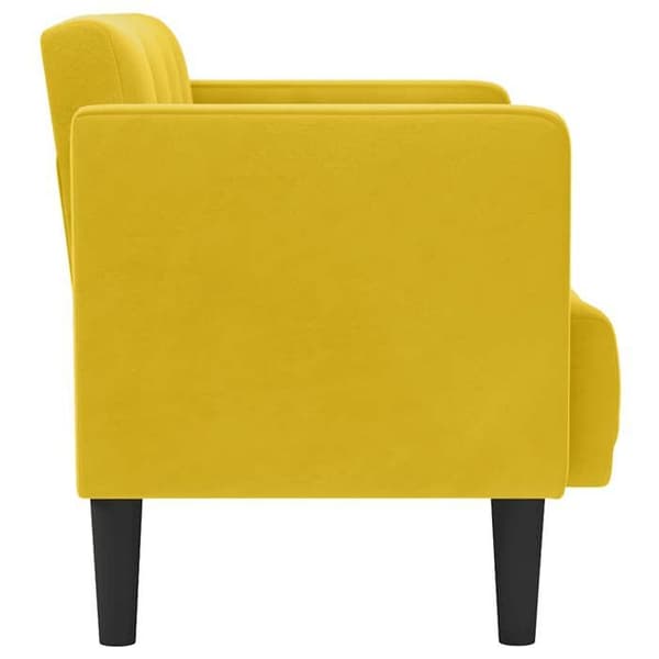 Maison Exclusive - Keltainen 2-paikkainen sohva 111 cm Sametti