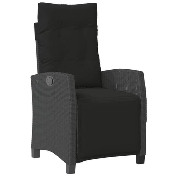 Maison Exclusive - Puutarhakalusteryhmä tyynyillä 3 kpl Musta