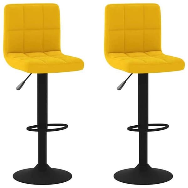 Maison Exclusive - Barstolar set om 2 senapsgul sammet
