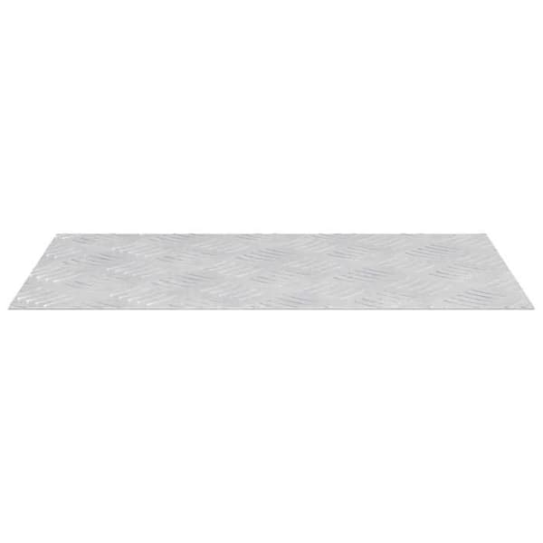 Gulvmåtte - EKSKLUSIVT HUS - 50 x 30 cm (sæt 2) - Aluminium - Skakmønster - Sølv Silver
