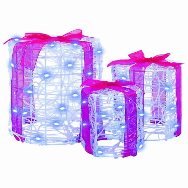 Maison Exclusive - Presentförpackning 3 st Blå 20 x 20 x 21 cm Akryl Blå