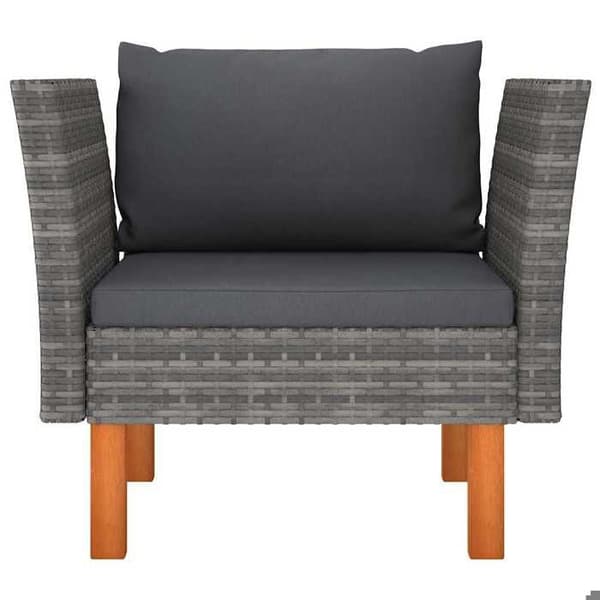 Maison Exclusive - Utemöbelset i flätad resin och massiv eukalyptus
