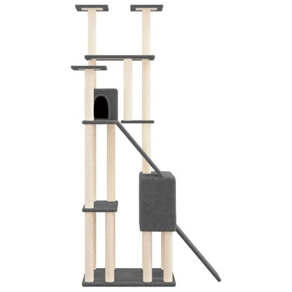 Maison Exclusive - Kattträd med sisal klöstrumpor Mörkgrå 190 cm Mörkgrå