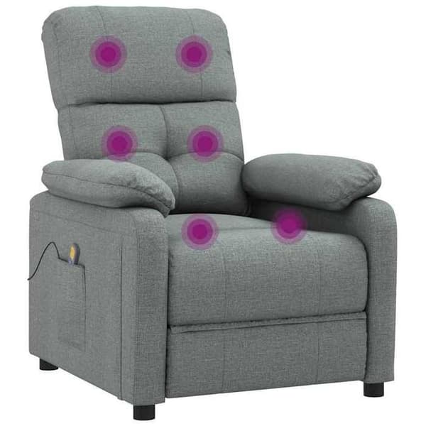 Maison Exclusive - Mörkgrå massagefåtölj i tyg