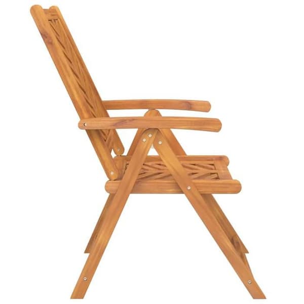 Maison Exclusive - Fällbara trädgårdsstolar set om 3 i massiv akaciaträ