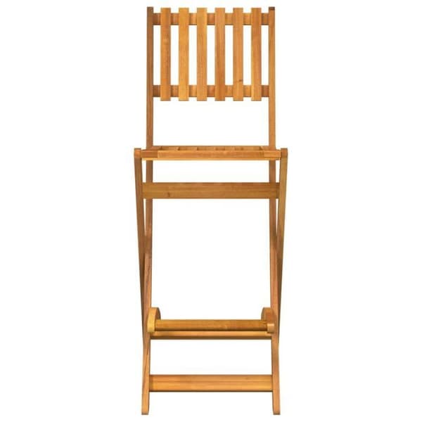 Maison Exclusive - Fällbara utomhusbarstolar set om 2 Akaciaträ