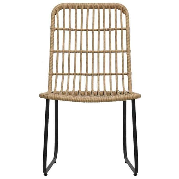 Maison Exclusive - Trädgårdsstolar set om 2 Flätad resin Ek