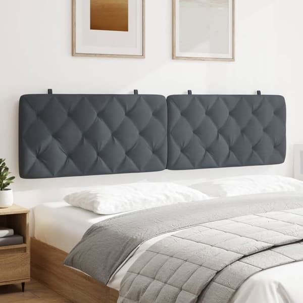 Maison Exclusive - Mörkgrå sänggavelkudde 200 cm sammet Mörkgrå