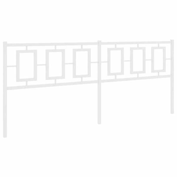 Maison Exclusive - Erstatnings hovedgærde metal hvid 200 cm