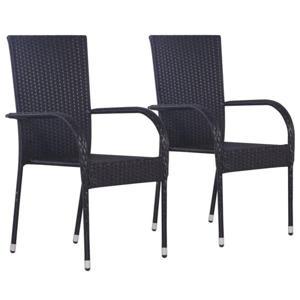 Maison Exclusive - Trädgårdsset 3 delar Svart Svart