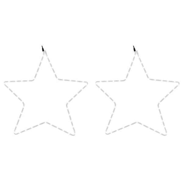Maison Exclusive - Julstjärnor med 48 LED 2 st Varmvit 56 cm Vit varm