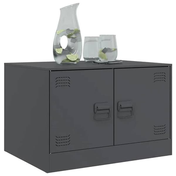 Maison Exclusive - Kaffe bord antracit 67x50x44 cm stål