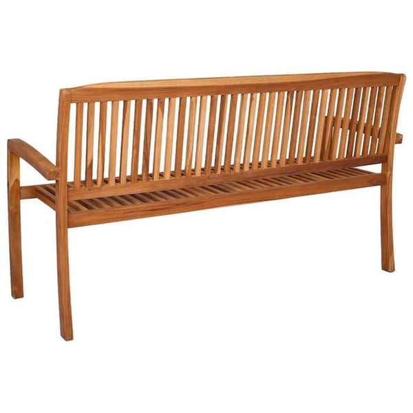 Maison Exclusive - Stapelbar trädgårdsbänk 3 platser 159 cm i solid teakträ