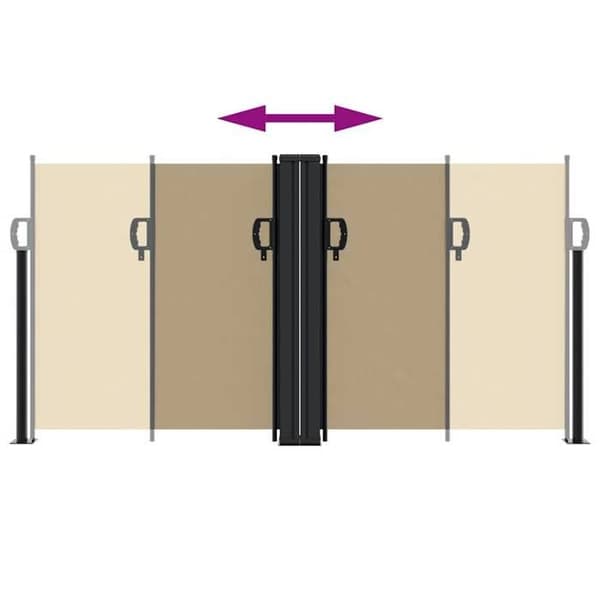 Maison Exclusive - Retractable side awning beige 120x1000 cm