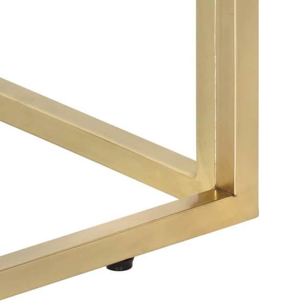 Sofabord - EKSKLUSIV HUS - Moderne design - Hærdet glas - Ramme i rustfrit stål - Guld gyllene