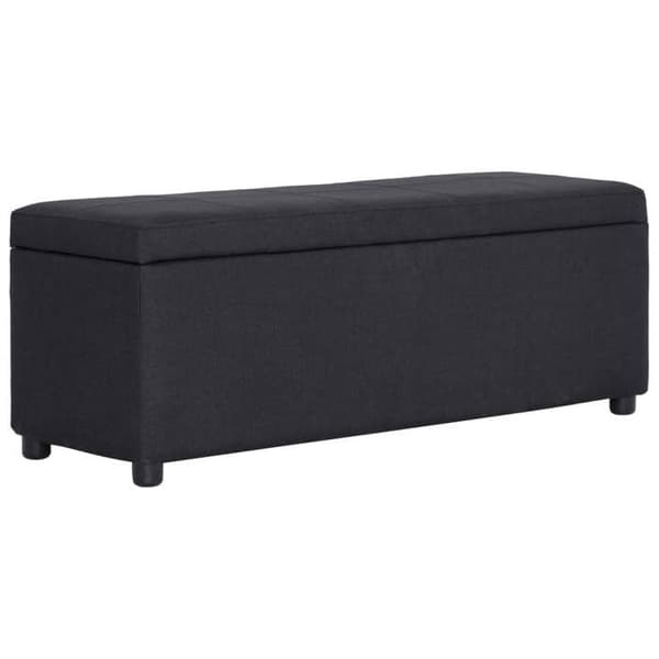 Opbevaringsbænk - Eksklusivt Hjem - 116 cm - Sort - Polyester Svart