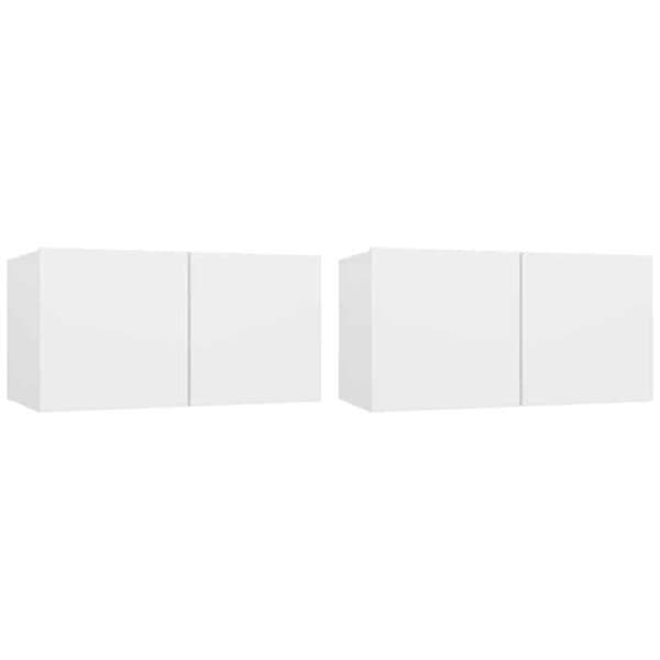 Maison Exclusive - Väggmonterade TV-möbler 2 st Vit 60x30x30 cm Vit