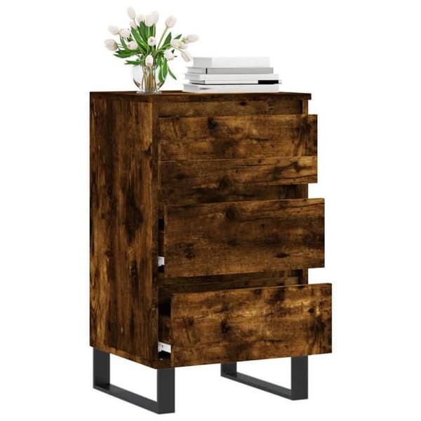 Maison Exclusive - Buffé i rökig ek 40x35x70 cm ingenjörsträ Rökt ek