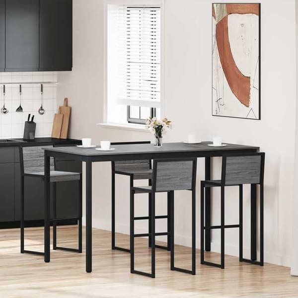 Maison Exclusive - Stående barbord i ingeniørtræ, rektangulær